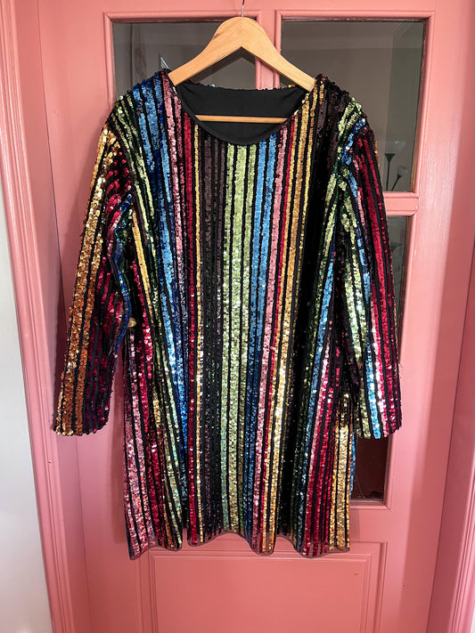 vestido lantejoulas adulto