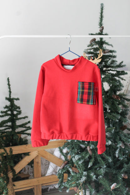 Sweat bebé/criança vermelha com bolso