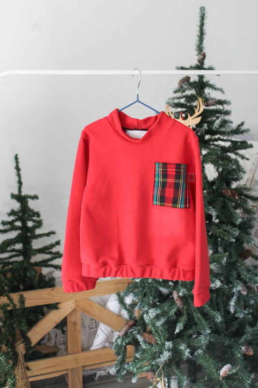 Sweat bebé/criança vermelha com bolso
