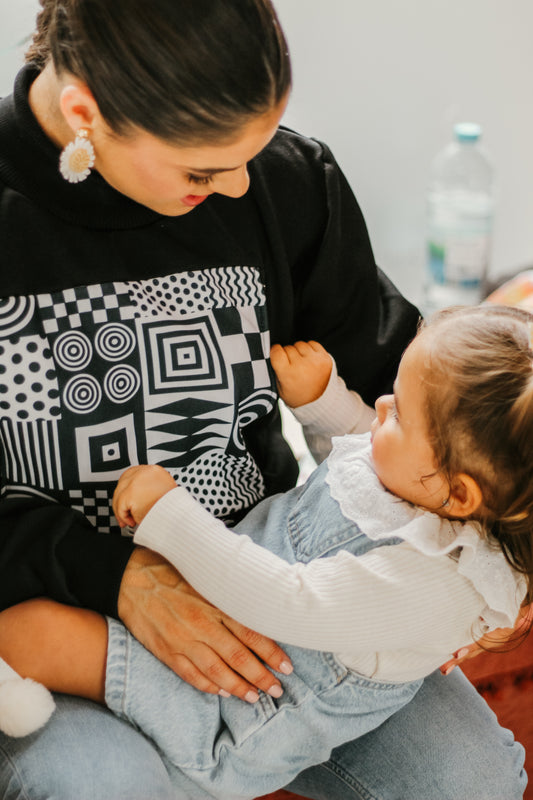 Camisola de amamentação sensorial visual