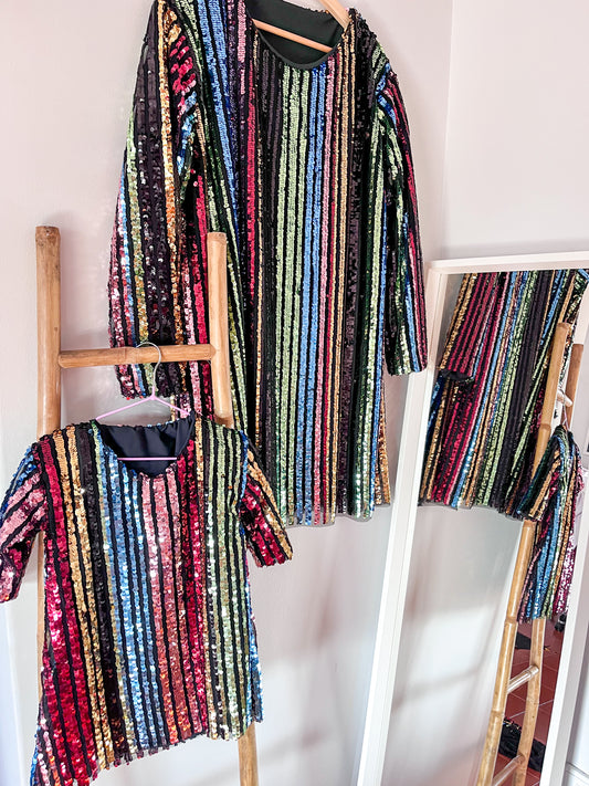 Vestido lantejoulas bebé/criança